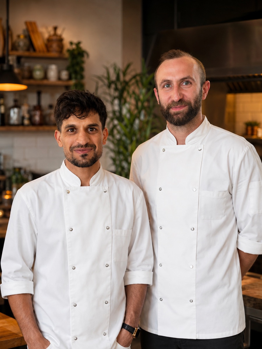 Phillip Rosmarien und Farid Bang in der Küche des FOODLAB